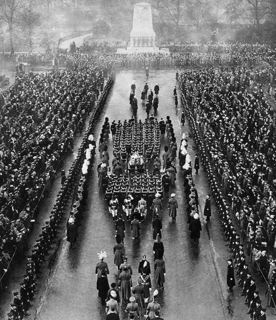 George Vs begravelseskorteg på Horse Guards Parade, London, 28. januar 1936 af Unbekannt
