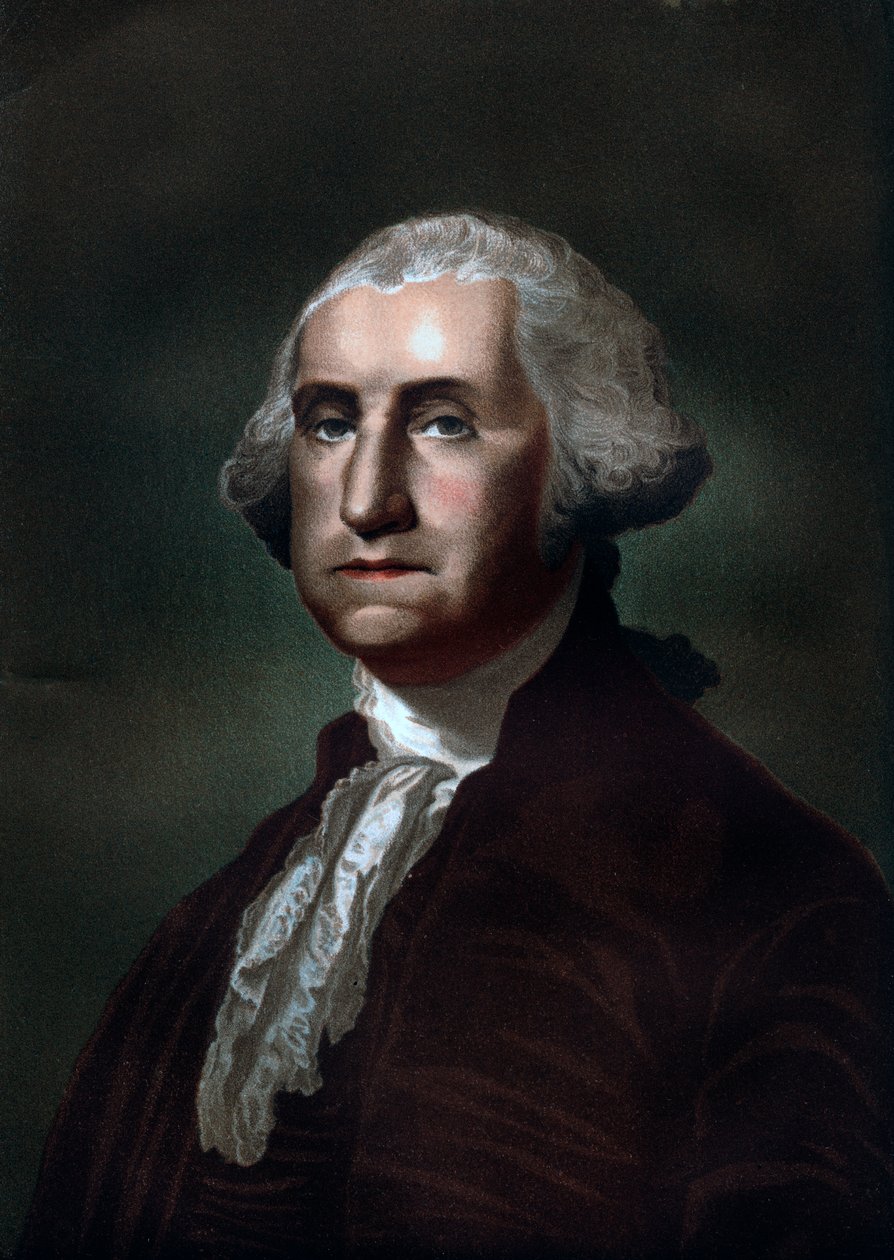 George Washington 1732-1799, første præsident for Amerikas Forenede Stater, 1837 af Unbekannt