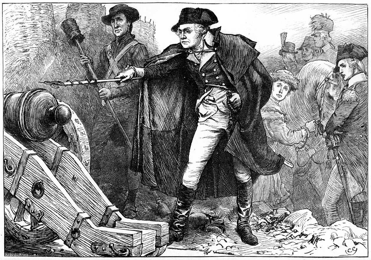 George Washington ved belejringen af Yorktown, Virginia, 1781 c1880 af Unbekannt