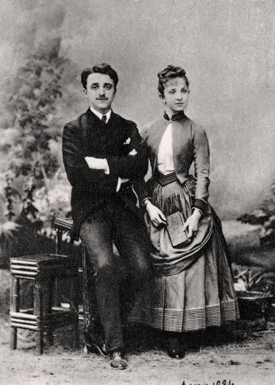Georges og Jeanne Hugo, børnebørn af den franske forfatter Victor Hugo, 1884 af Unbekannt