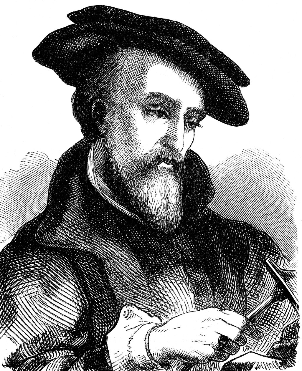 Georgius Agricola 1494-1555, tysk læge, mineralog og metallurg, 1881 af Unbekannt