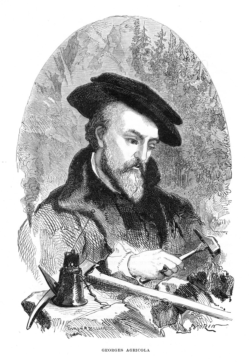 Georgius Agricola, tysk læge, mineralog og metallurg fra det 16. århundrede af Unbekannt