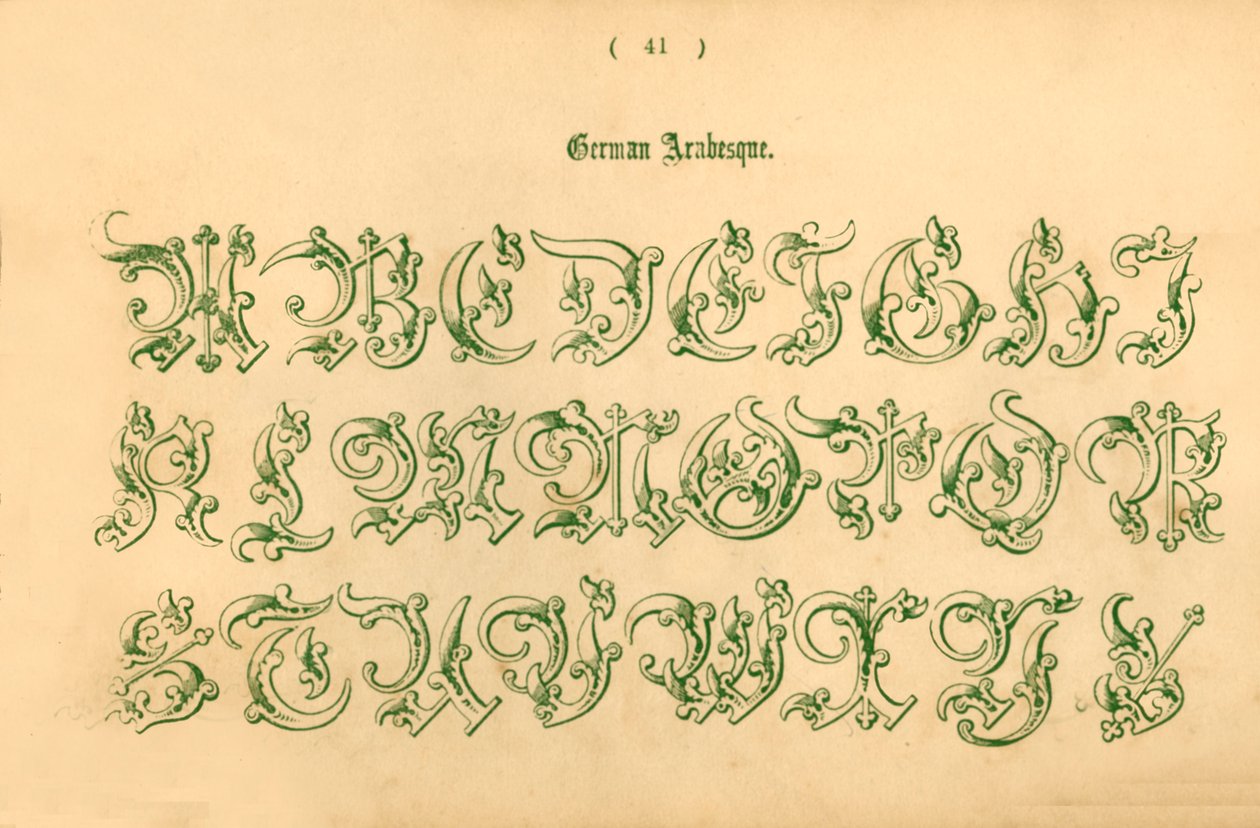 Tysk Arabesk, 1862 af Unbekannt