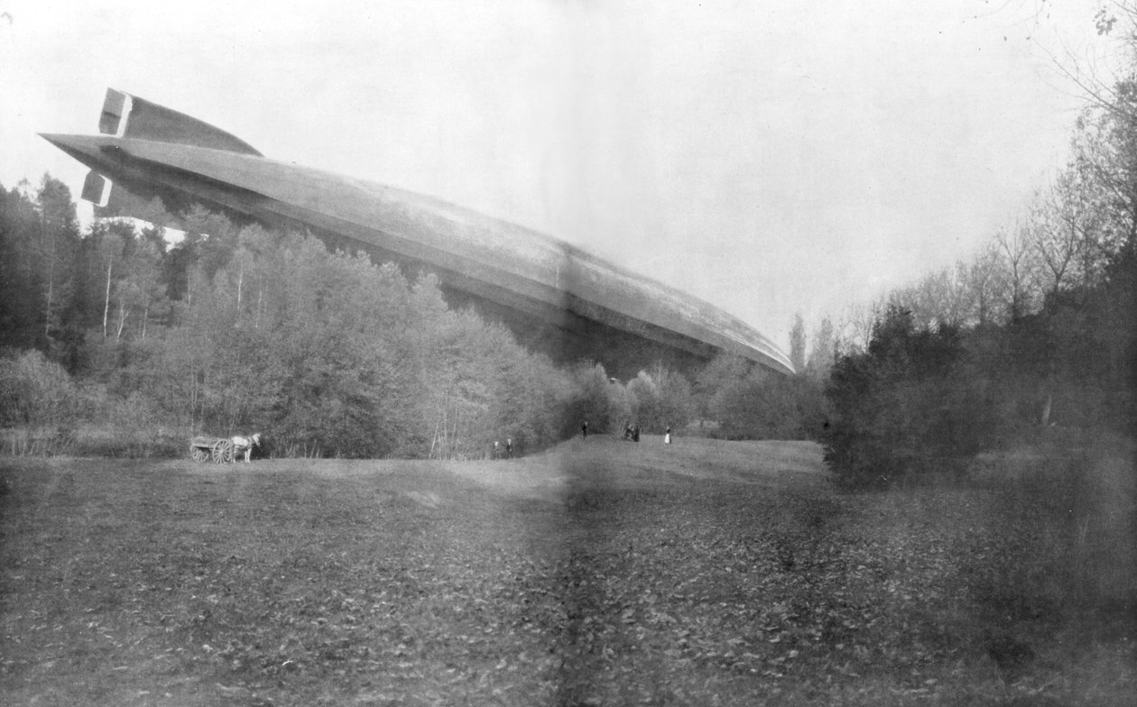 Tyske Zeppelin L49 bragt ned og fanget intakt af franskmændene, 20. oktober 1917 af Unbekannt