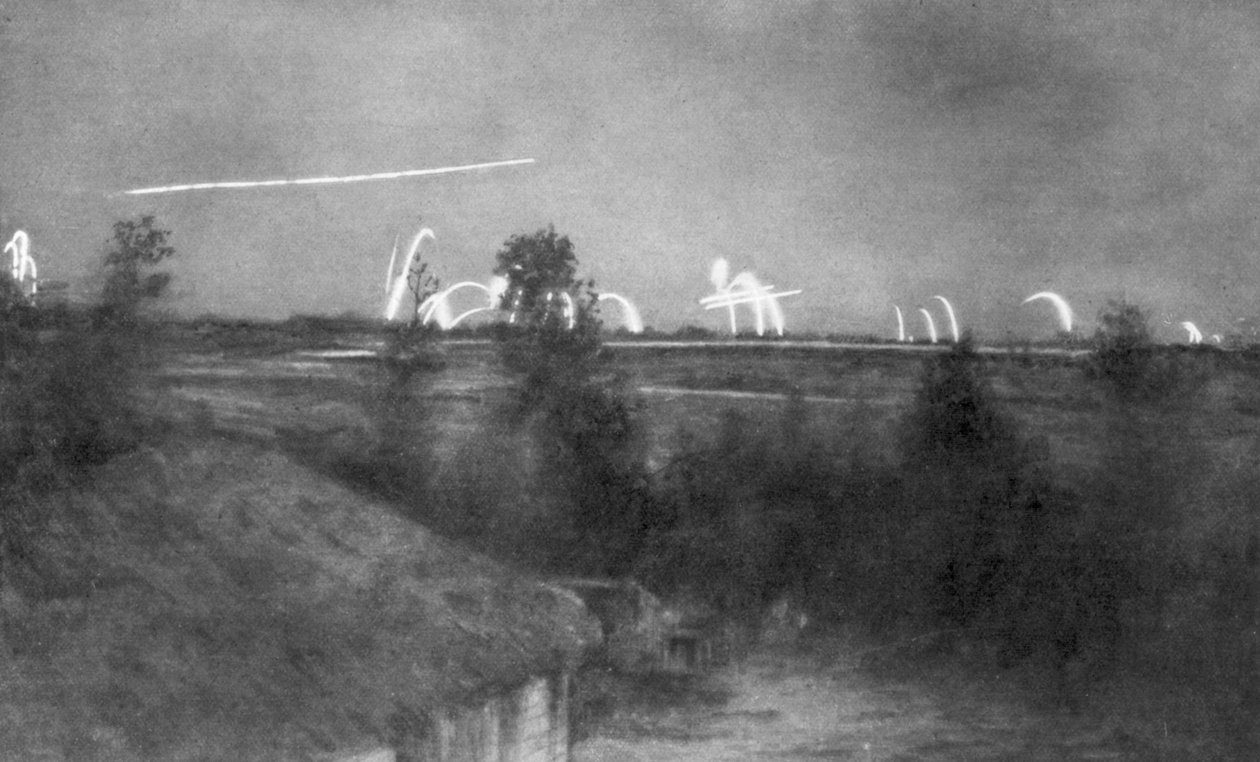 Tysk artilleri, Champagnefronten, Frankrig, Første Verdenskrig, 1915 1929 af Unbekannt
