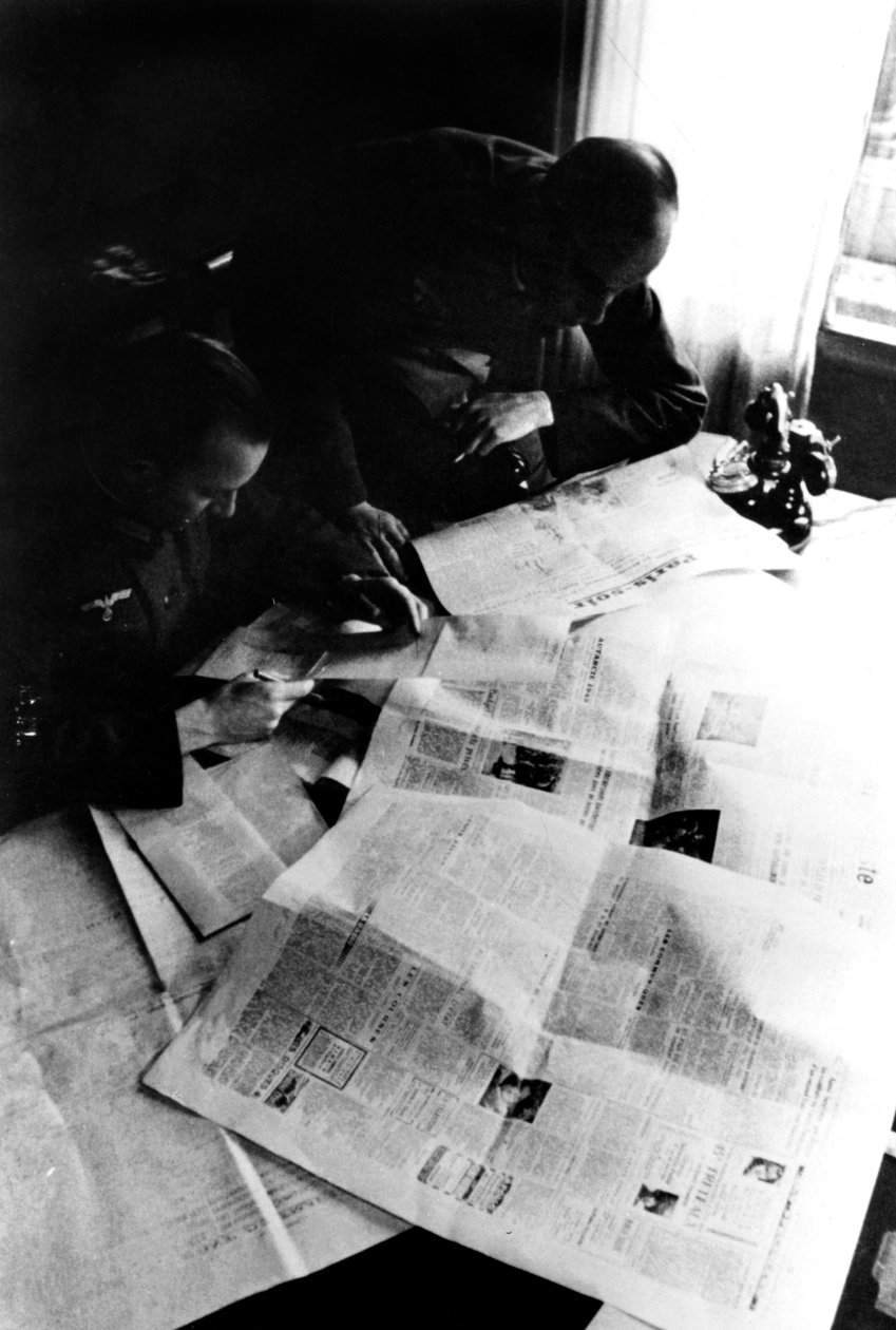 Tysk censur af den franske presse, besat Paris, maj 1944 af Unbekannt