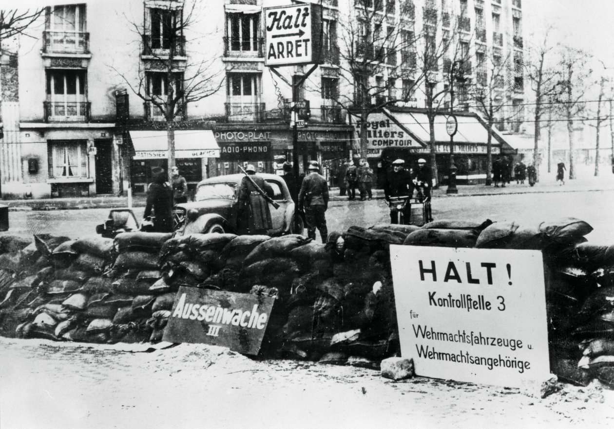 Tysk kontrolpost, besat Paris, 1940-1944 af Unbekannt