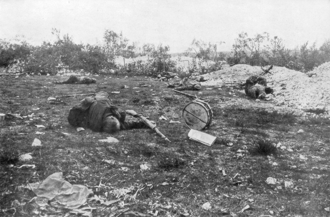 Tyske døde, Andet slag ved Champagne, Frankrig, 25. september-6. november 1915 af Unbekannt