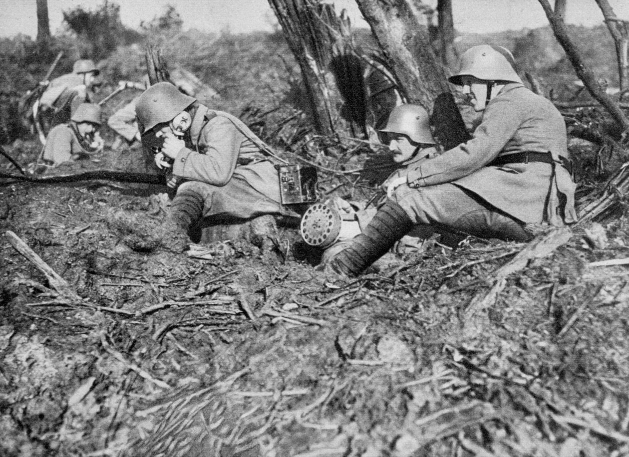 Tysk felttelefonist, Somme, Frankrig, Første Verdenskrig, 1916 af Unbekannt