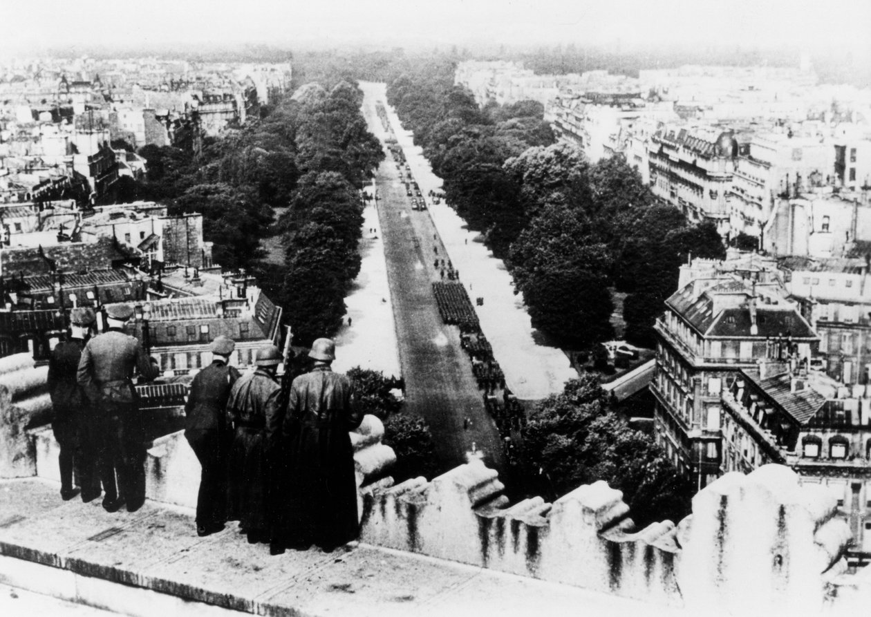 Tysk militærparade i Paris, juni 1940 af Unbekannt