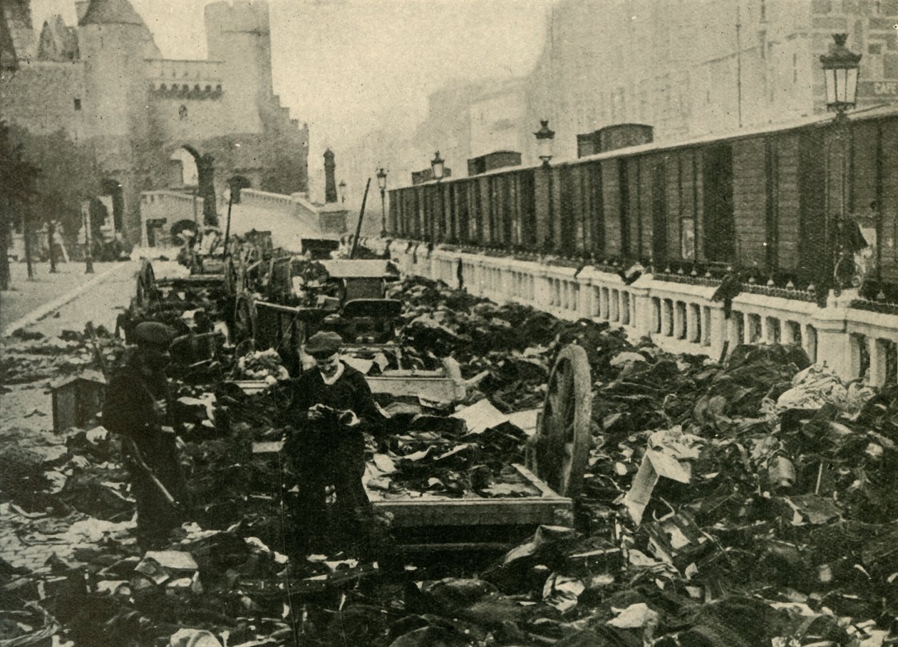 Tyske søfolk ved Antwerpen, Belgien, Første Verdenskrig, 1914, c1920. af Unbekannt