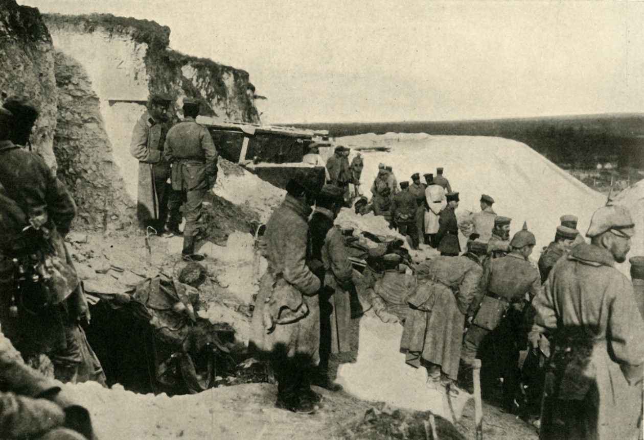 Tyske soldater ved Hulluch i det nordlige Frankrig, Første Verdenskrig, c1915, c1920. af Unbekannt