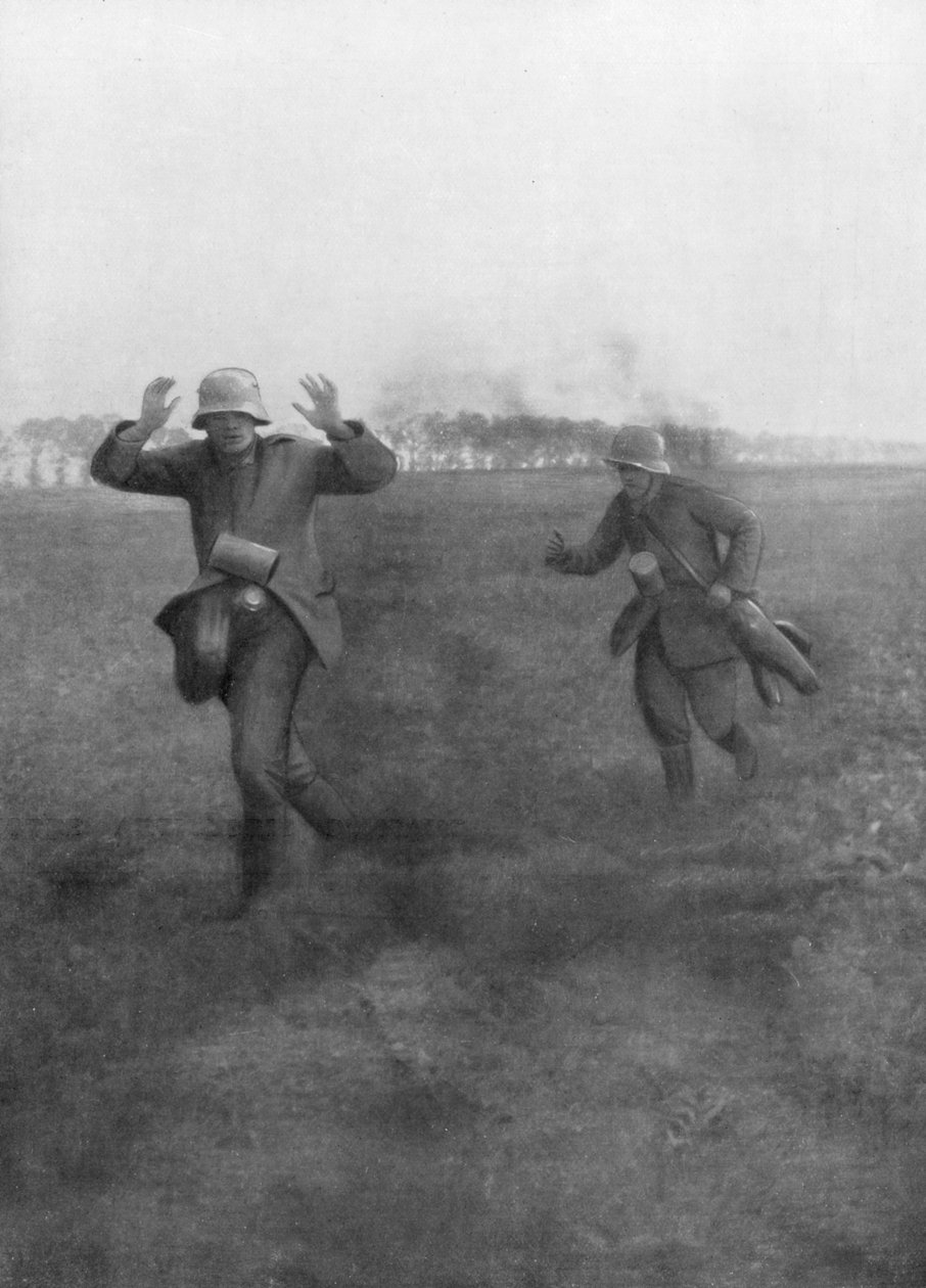 Tyske soldater overgav sig nær Vierzy, syd for Soissons, 18. juli 1918 af Unbekannt