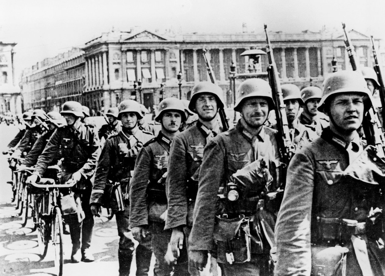 Tyske tropper marcherer gennem Paris, 17. juni 1940 af Unbekannt