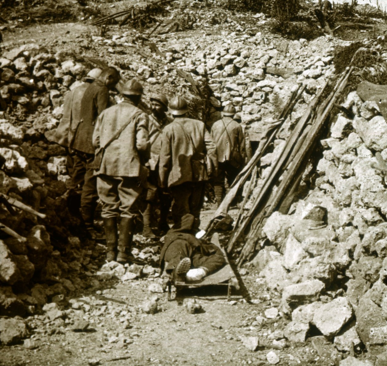 Tyske sårede, c1914-c1918 af Unbekannt