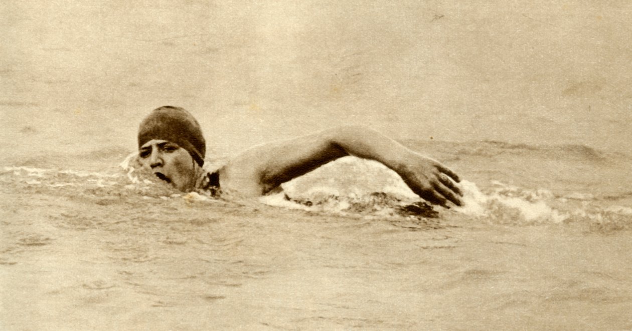Gertrude Ederle, den første kvinde til at svømme kanalen, 1926, 1935. af Unbekannt