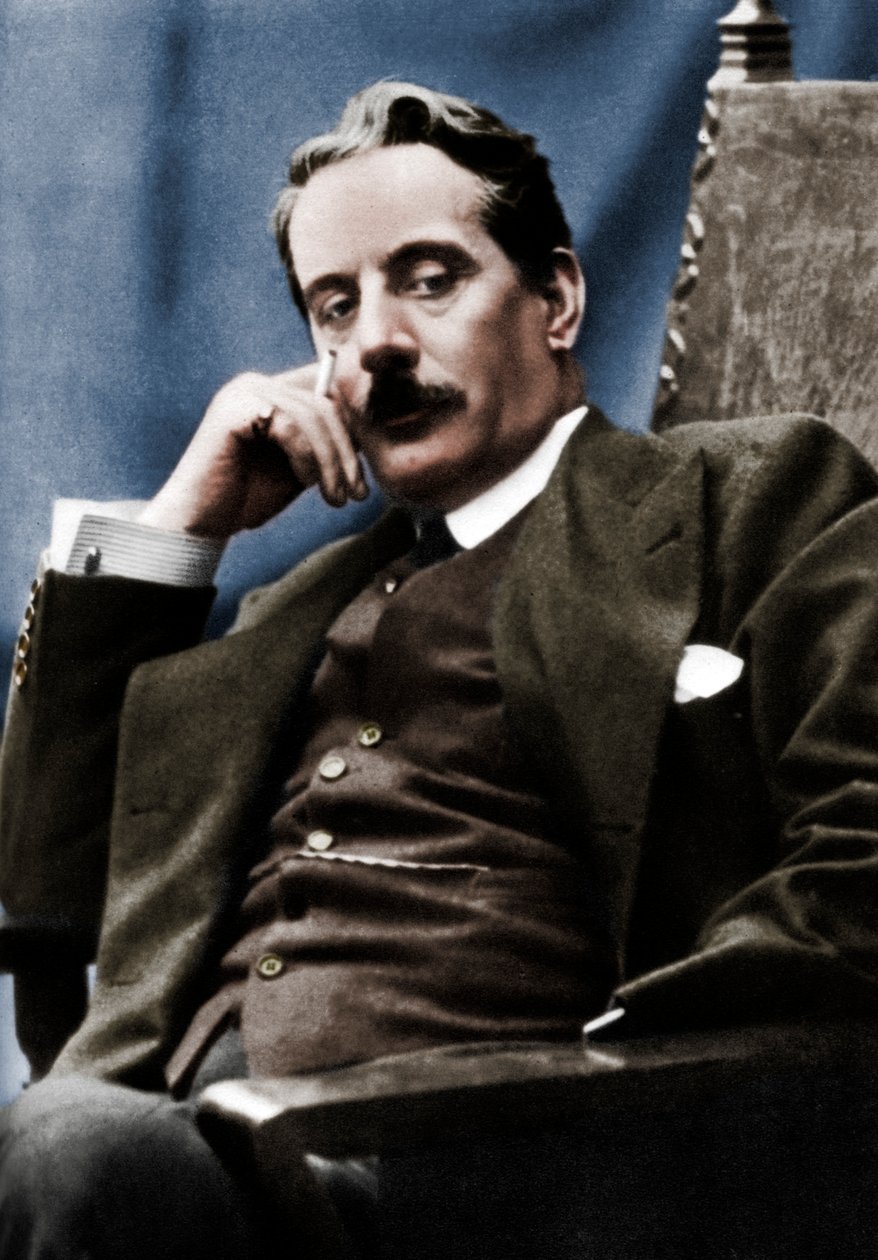 Giacomo Puccini 1858-1924, italiensk komponist, 1910 af Unbekannt