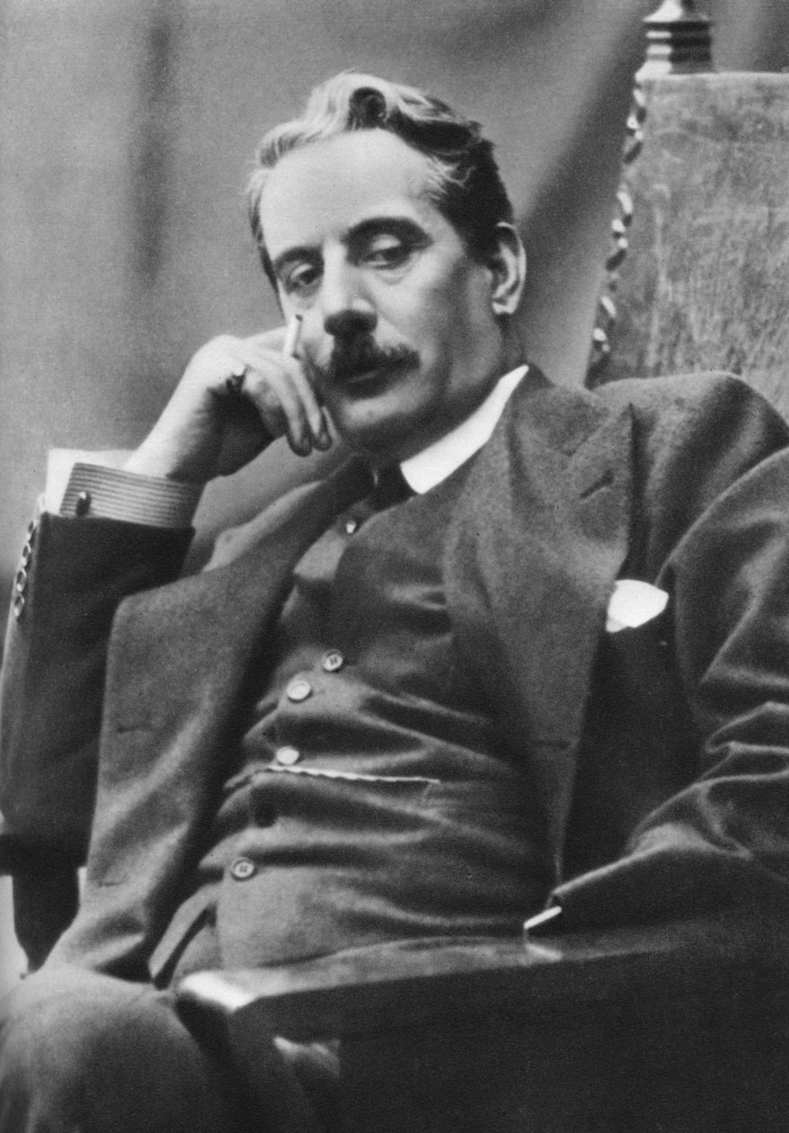 Giacomo Puccini 1858-1924, italiensk komponist, 1910 af Unbekannt