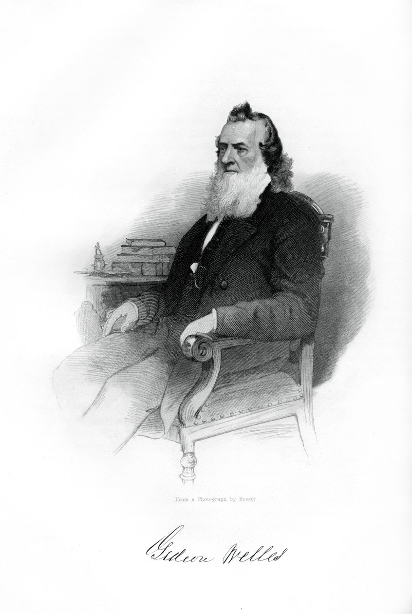 Gideon Welles, amerikansk flådeminister fra 1861 til 1869, 1862-1867 af Unbekannt
