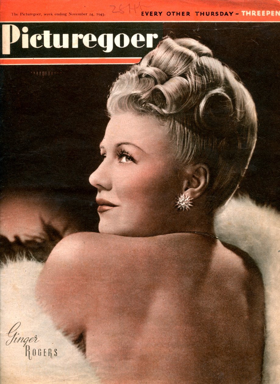 Ginger Rogers 1911-1995, amerikansk skuespillerinde, 1945 af Unbekannt