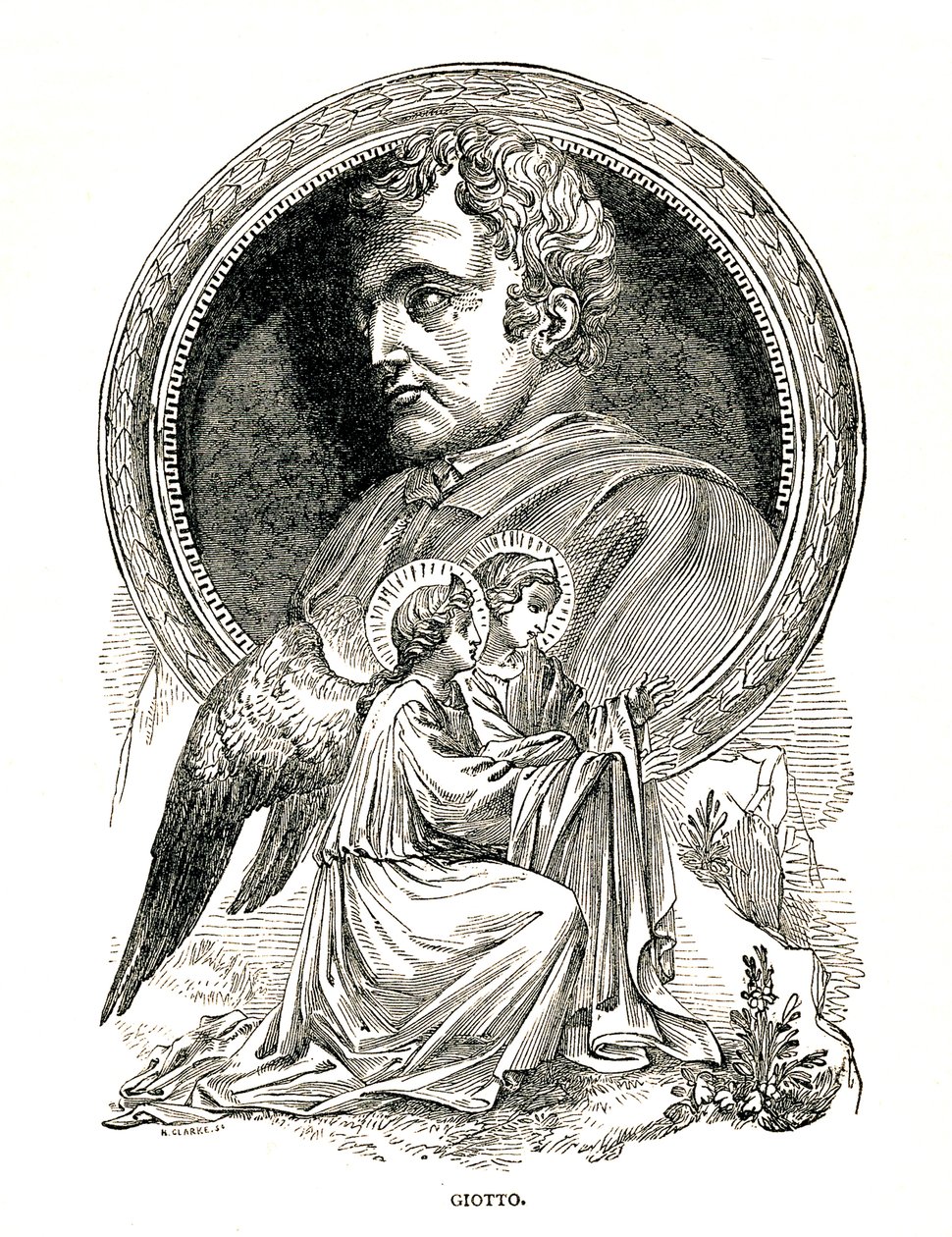 Giotto di Bondone, italiensk maler og arkitekt, 1893 af Unbekannt