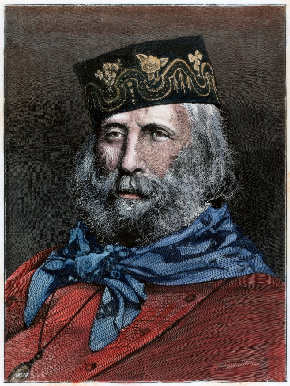 Giuseppe Garibaldi, italiensk patriot, 1882 af Unbekannt