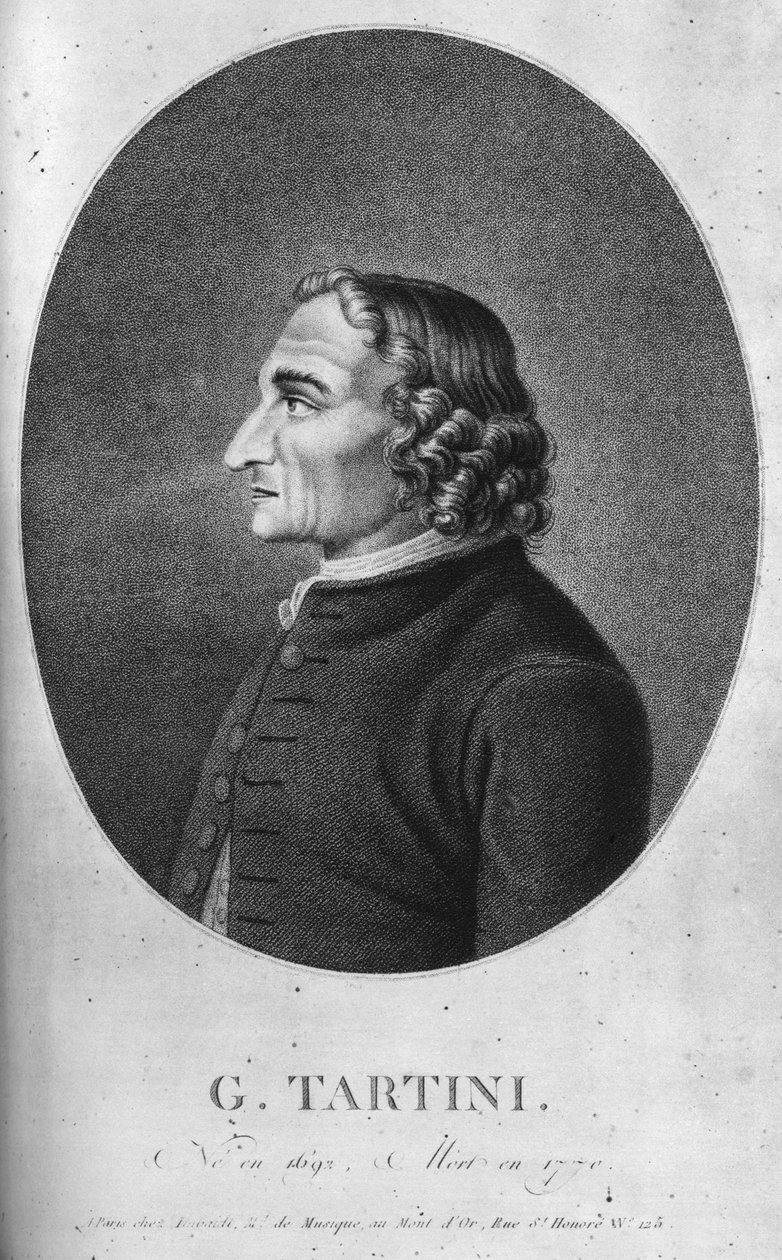 Giuseppe Tartini 1692-1770 var en italiensk barokkomponist og violinist af Unbekannt