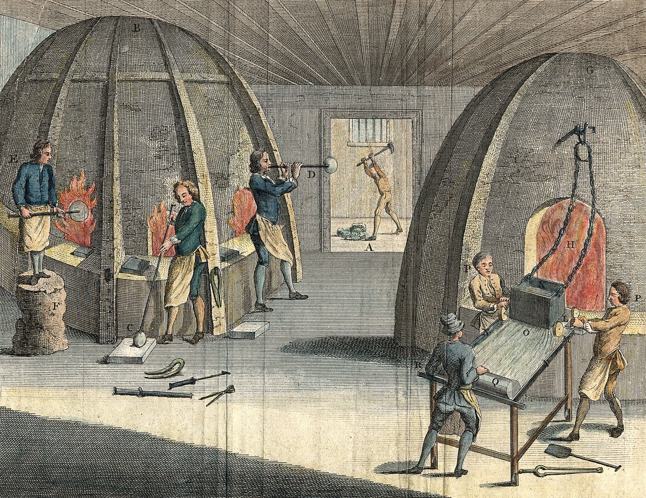 Glasfremstilling, 1760 af Unbekannt