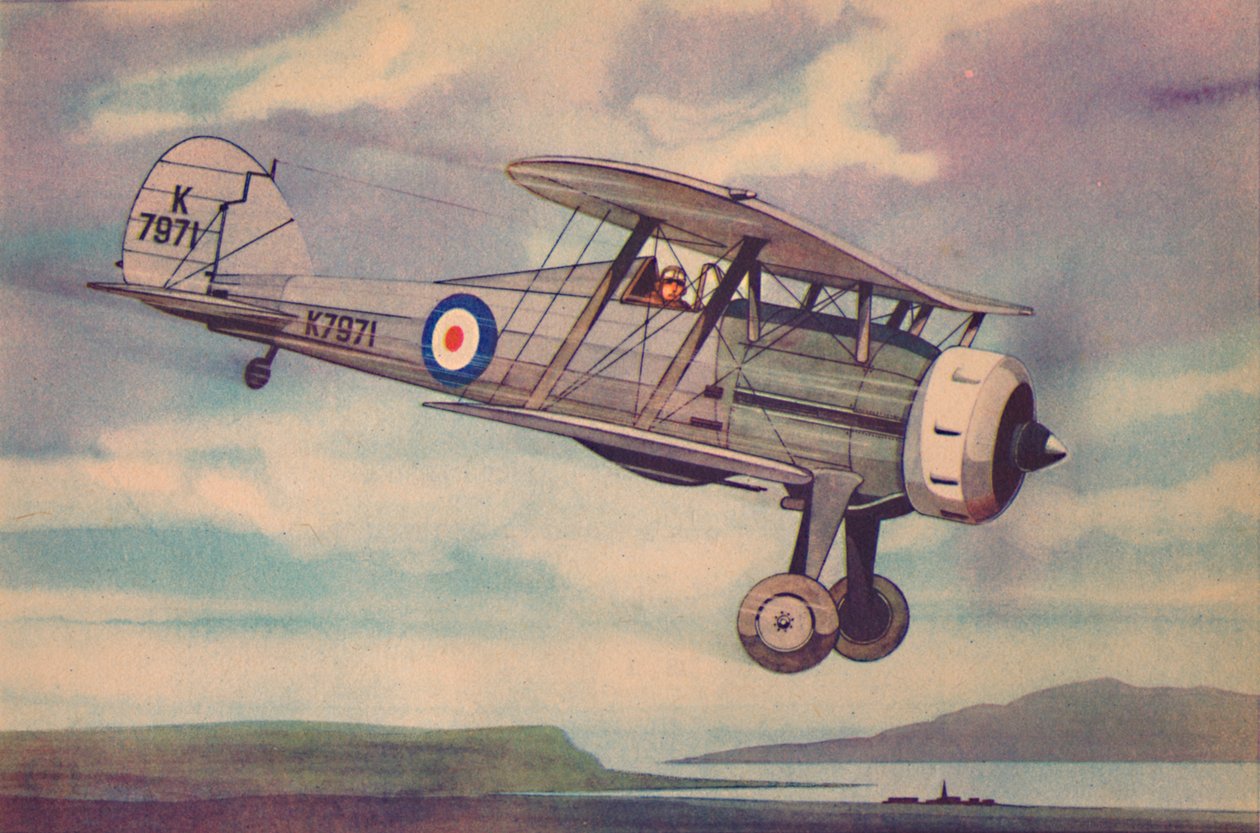 Gloster Gladiator Fighter Biplane, c1944. af Unbekannt