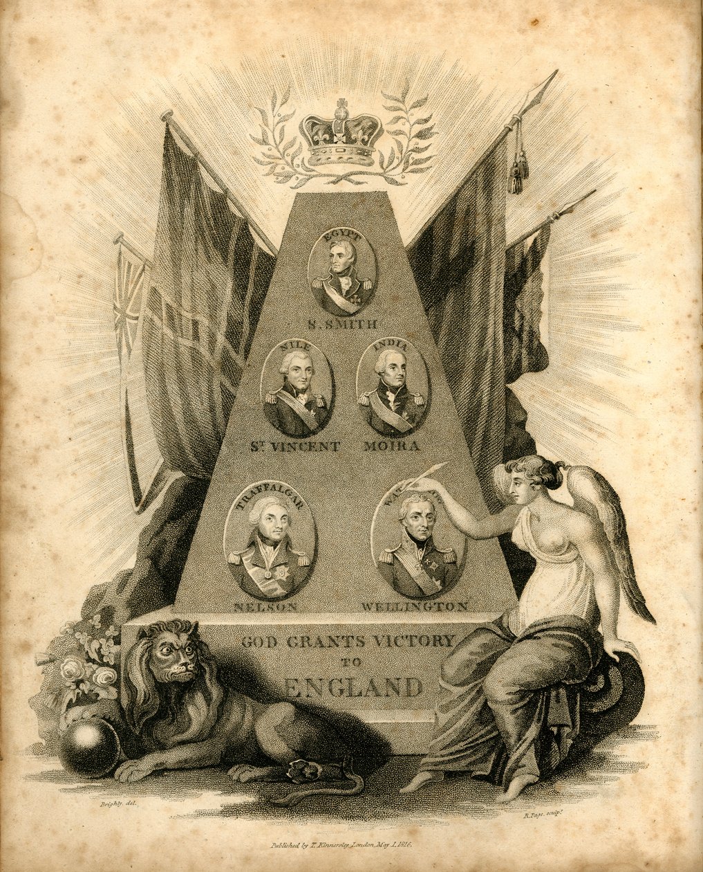 Gud giver England sejr, 1816. af Unbekannt