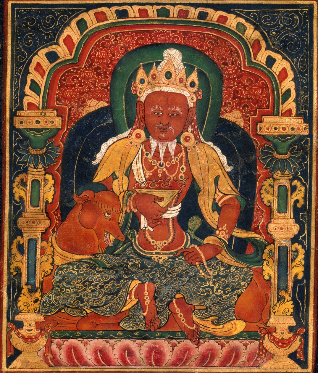 Ildens gud, Agni, fra Medicine Buddha Mandala af Unbekannt