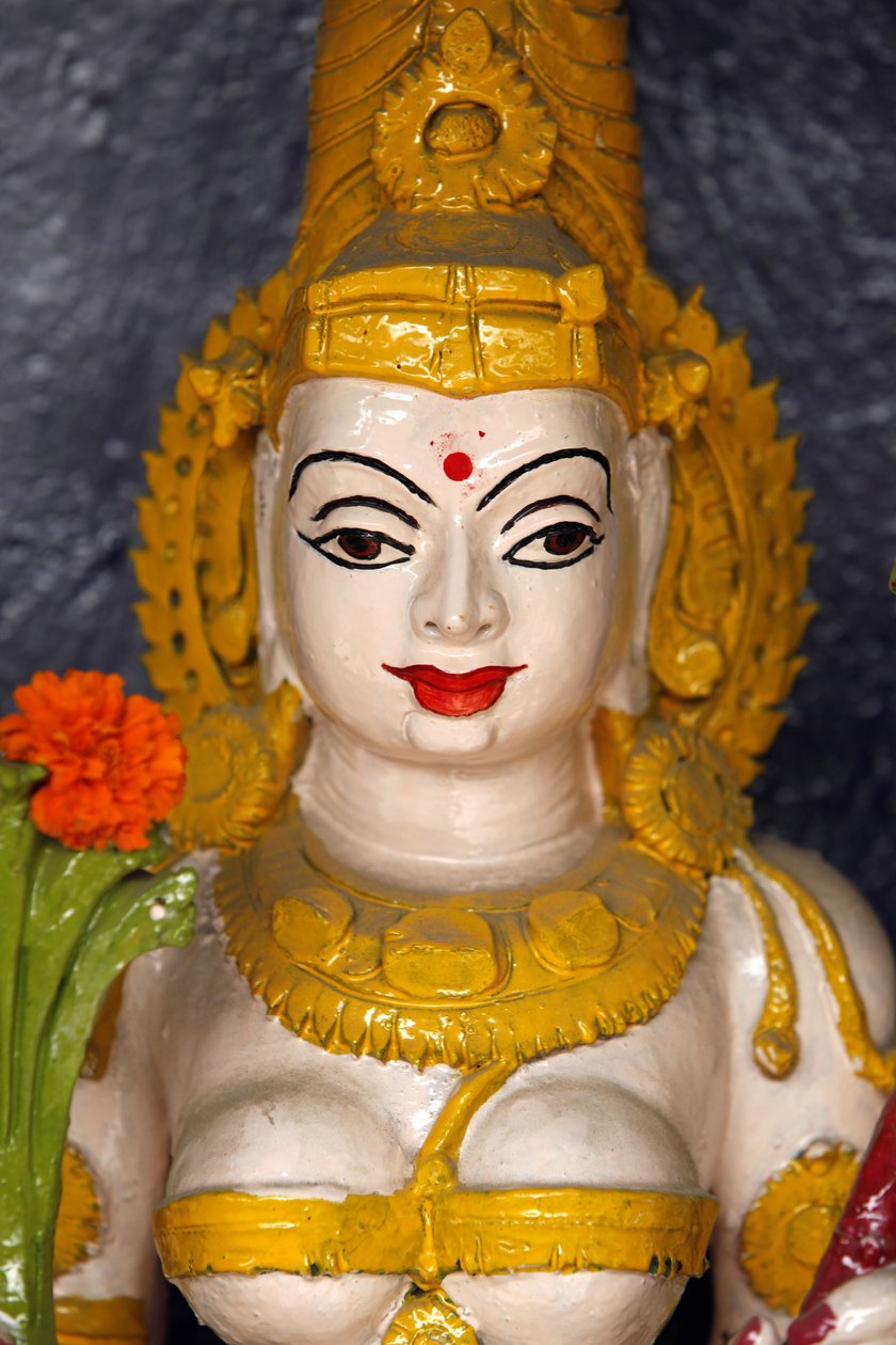 Gudindestatue i et Hardwar-tempel Haridwar Indien af Unbekannt