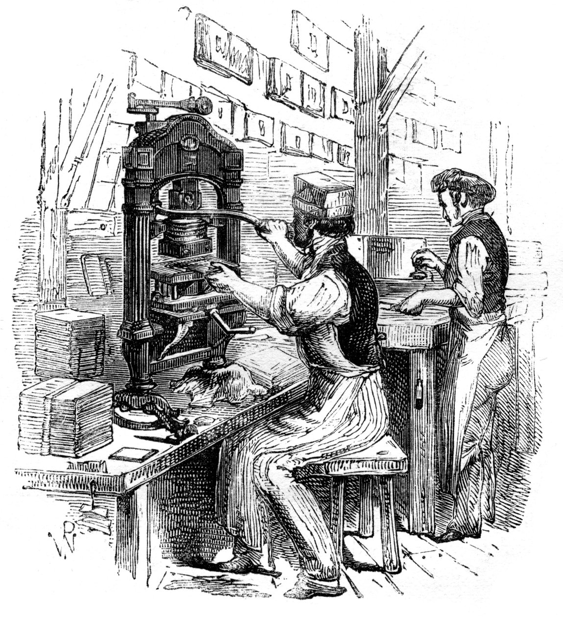 Guldblokeringspresse, 1886 af Unbekannt