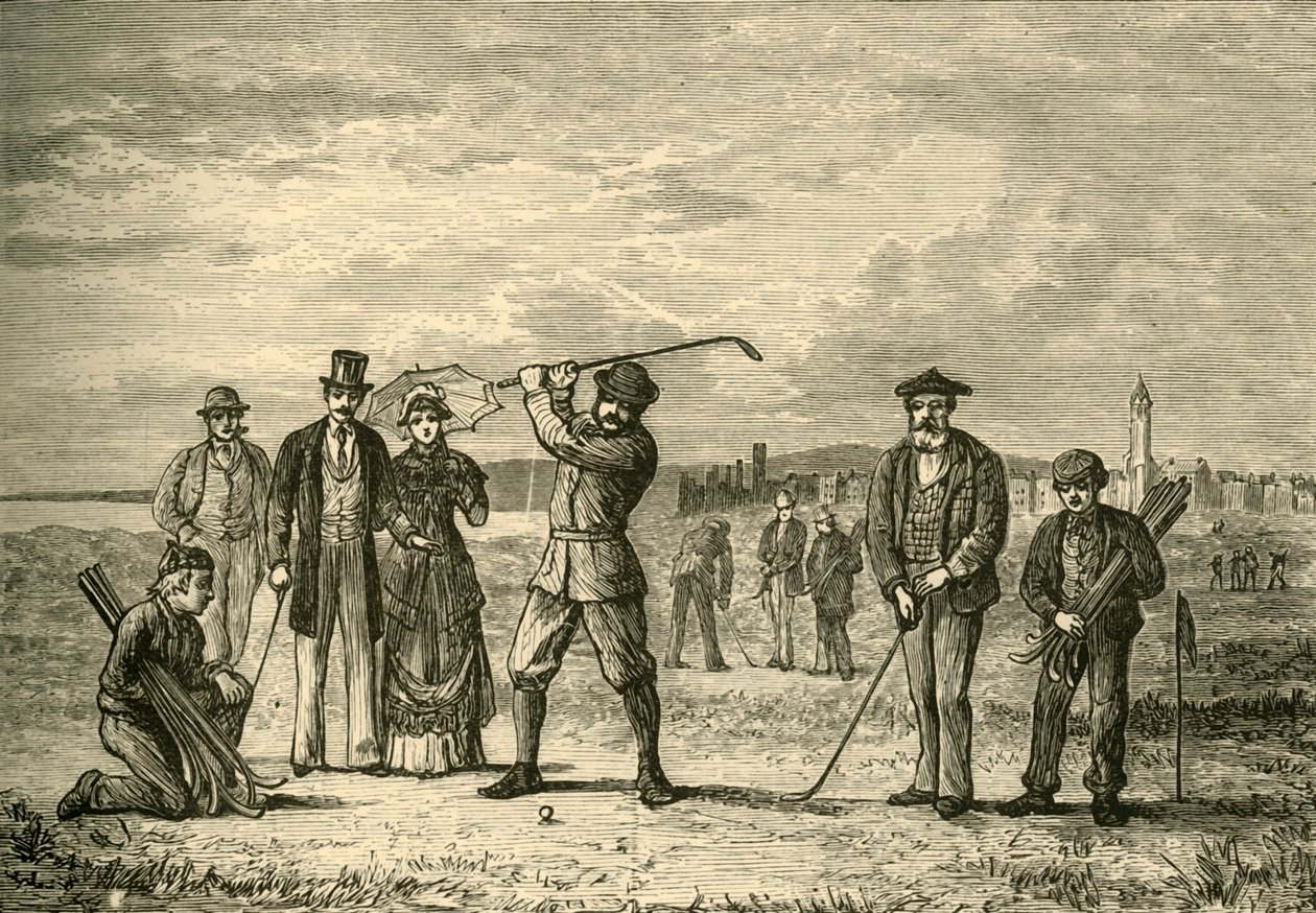 Golf on the Links, 1898. af Unbekannt