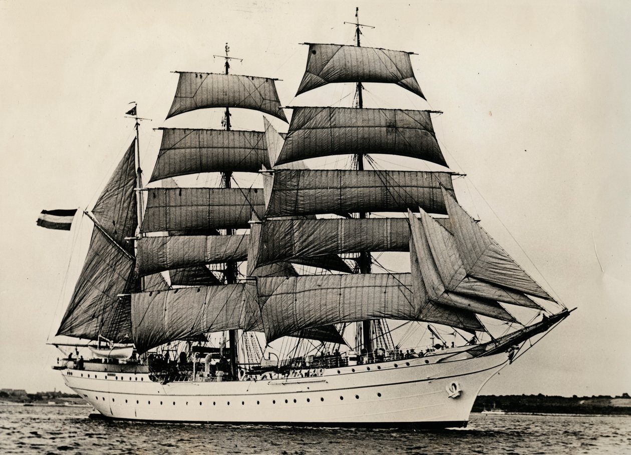 Gorch Fock for første gang under fuld sejl, 1933 af Unbekannt