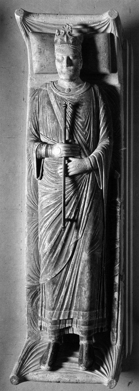 Gotisk kunst: Den liggende kong Henrik II af England (1133-1189) i Fontevrault-klosteret (Fontevraud) (Maine et Loire) af Unbekannt