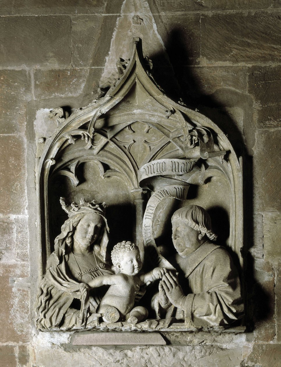 Gotisk kunst: epitafium af en kanonstenskulptur af Nicholas af Leiden. 1463 Notre Dame Cathedral Strasbourg (Bas-Rhin) af Unbekannt