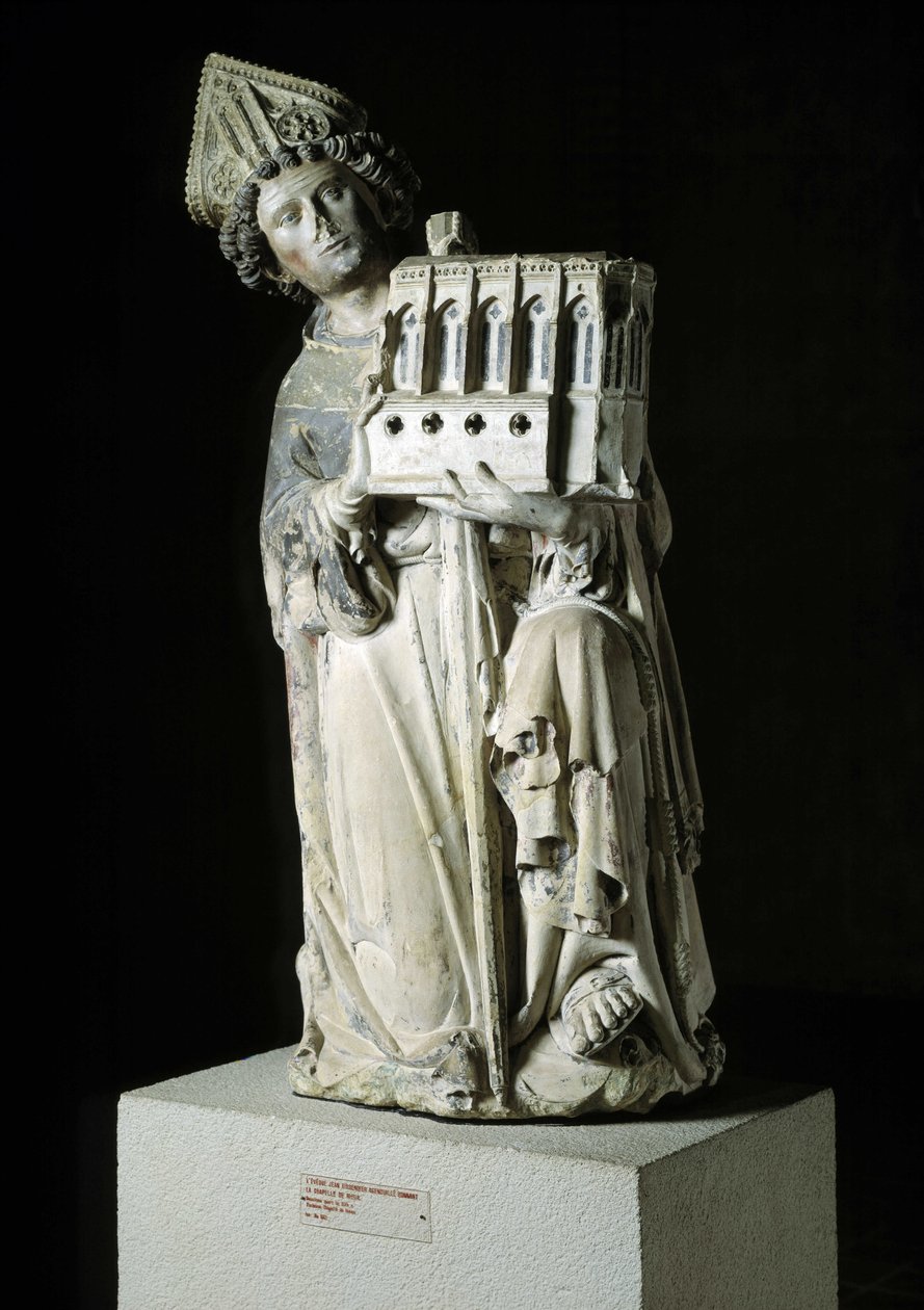 Gotisk kunst: repræsentation af Jean Tissandier, eveque af Rieux-Volvestre som donor. Statue af kapellet i Rieux i Cordeliers-kirken lavet af mesteren af Rieux omkring 1333-1334 Polykrom sten. cm 132 Toulouse af Unbekannt