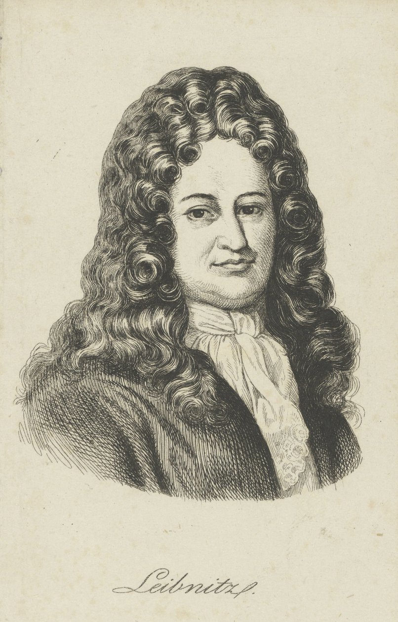 Gottfried Wilhelm Leibniz 1646-1716, ca. 1800 af Unbekannt