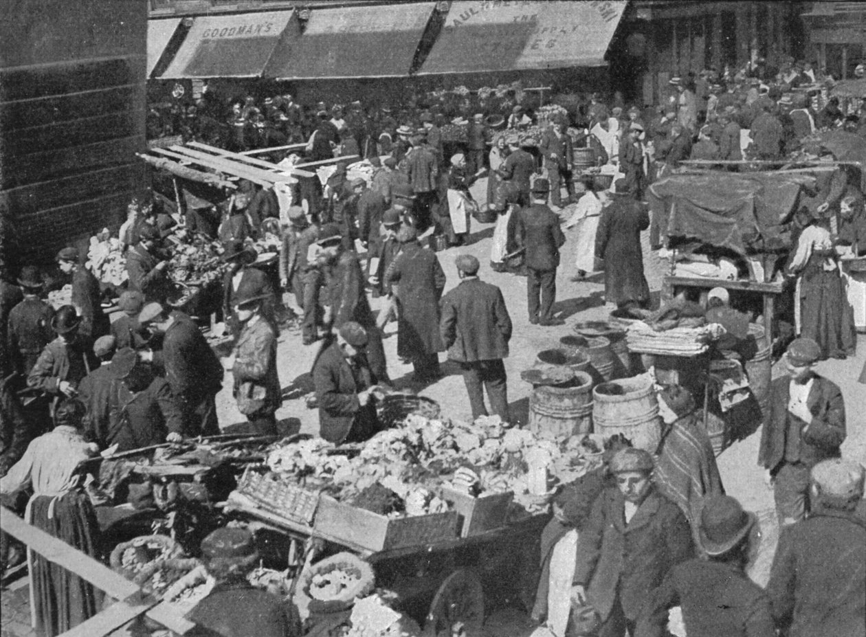 Goulston Street søndag morgen, London, c1901 1901 af Unbekannt