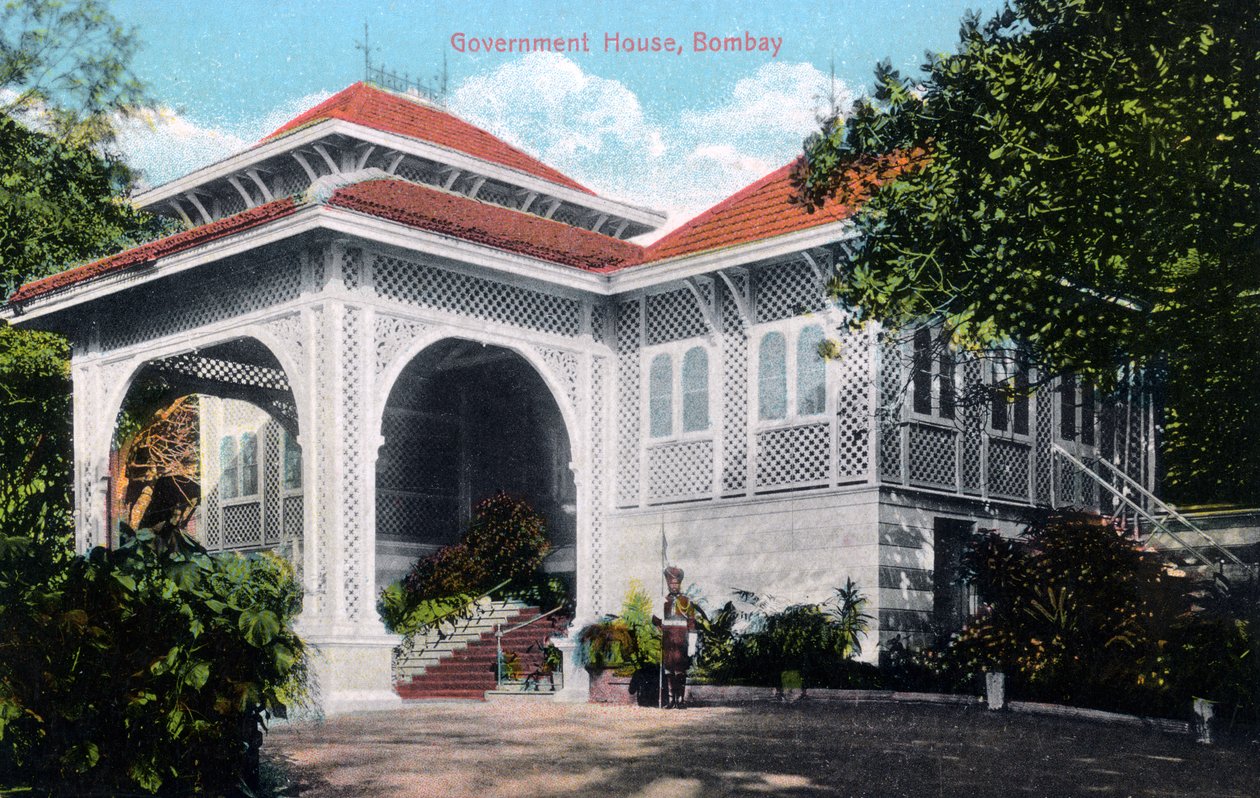 Government House, Bombay, Indien, begyndelsen af det 20. århundrede af Unbekannt