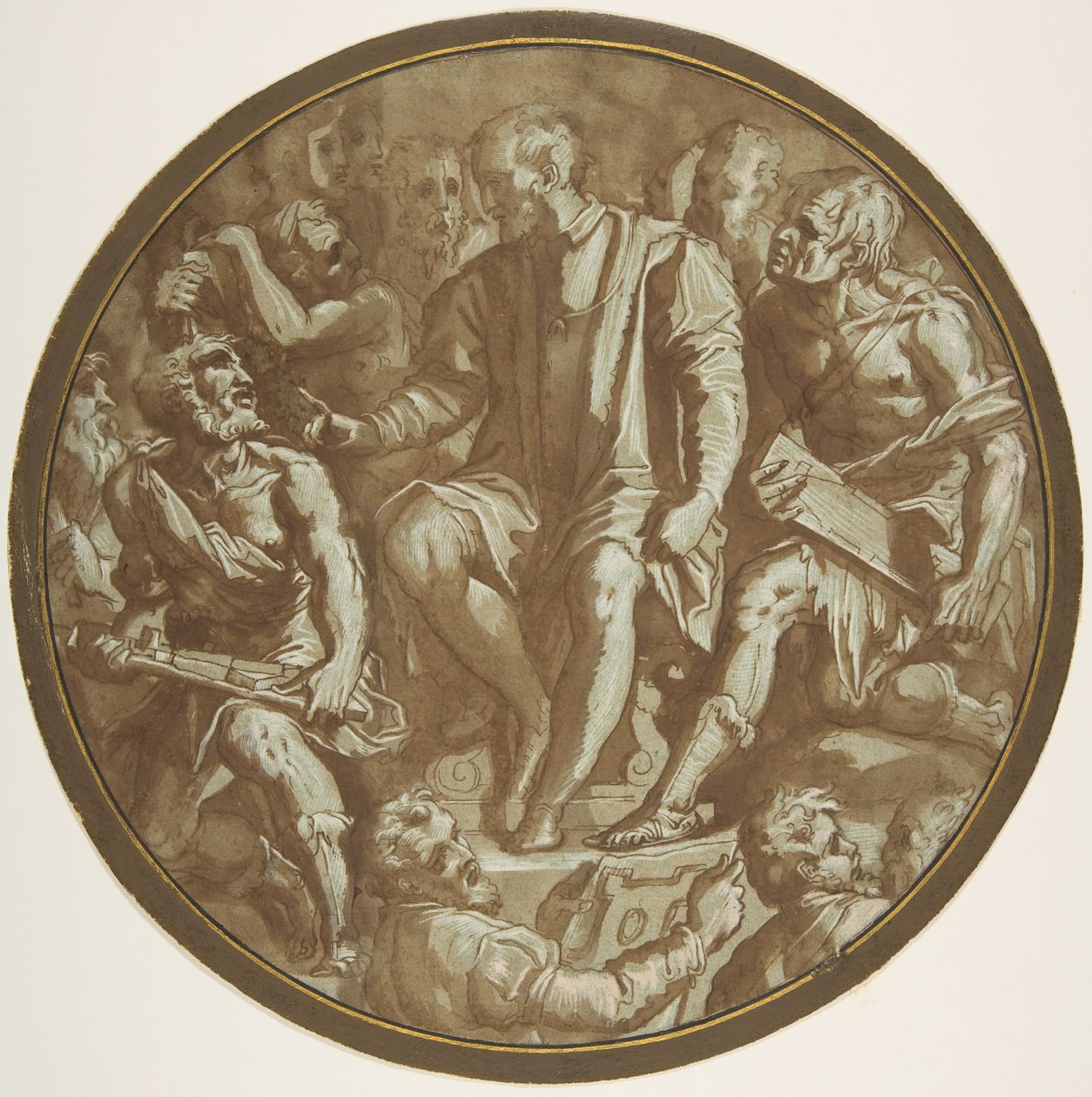 Storhertug Cosimo I af Toscana omgivet af sine kunstnere, ca. 1556-62. af Unbekannt