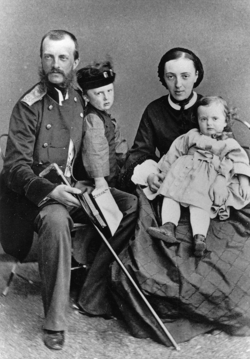 Storhertug Michael Nikolaevich af Rusland og hans familie, c1862-c1862 af Unbekannt