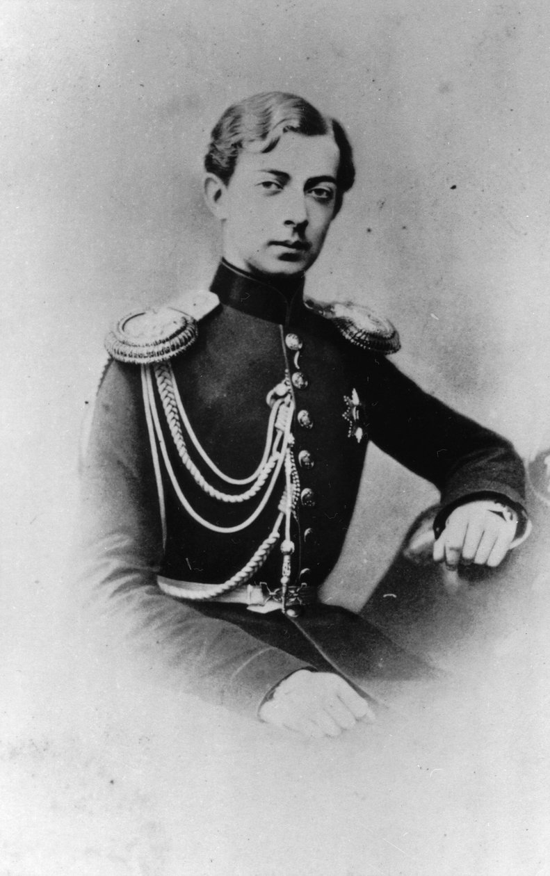 Storhertug Nicholas Alexandrovich af Rusland, c1861-c1864 af Unbekannt