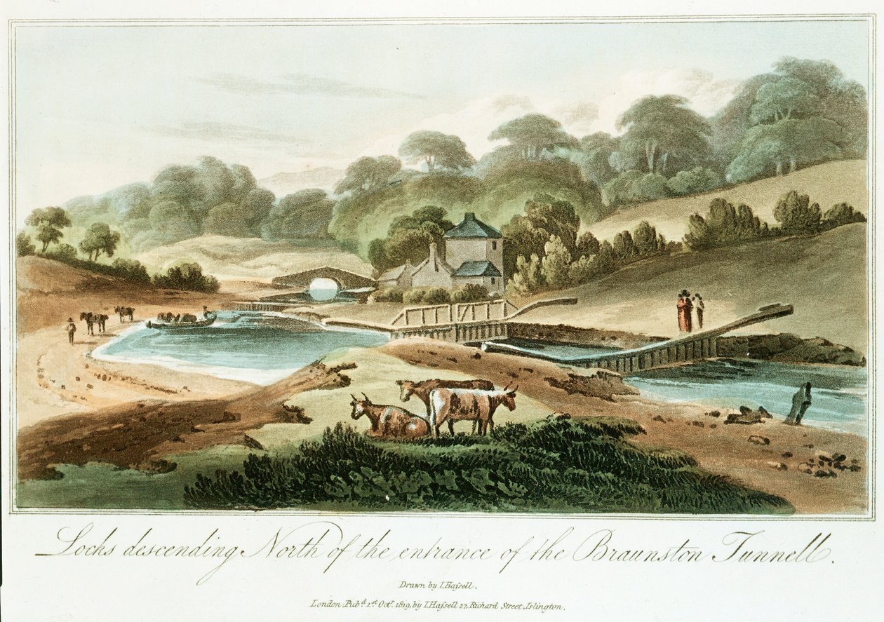 Grand Junction Canal, Northamptonshire, 1819 af Unbekannt