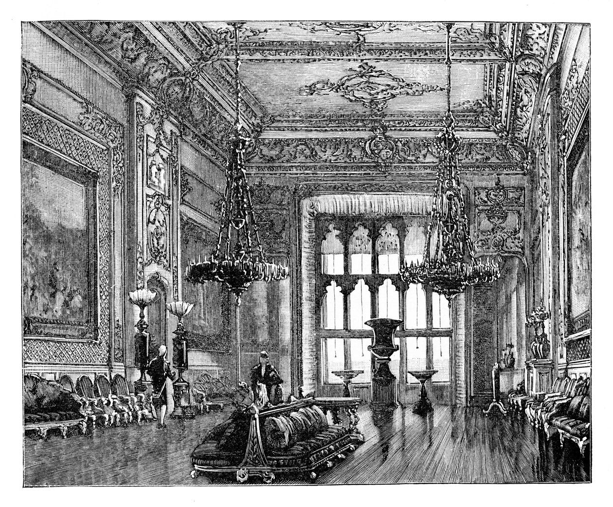 Grand Reception Room, Windsor Castle, c1888 af Unbekannt