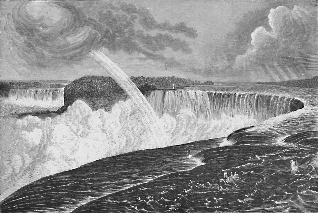 Grand View af Horseshoe Canadian and American Falls, 1883 af Unbekannt
