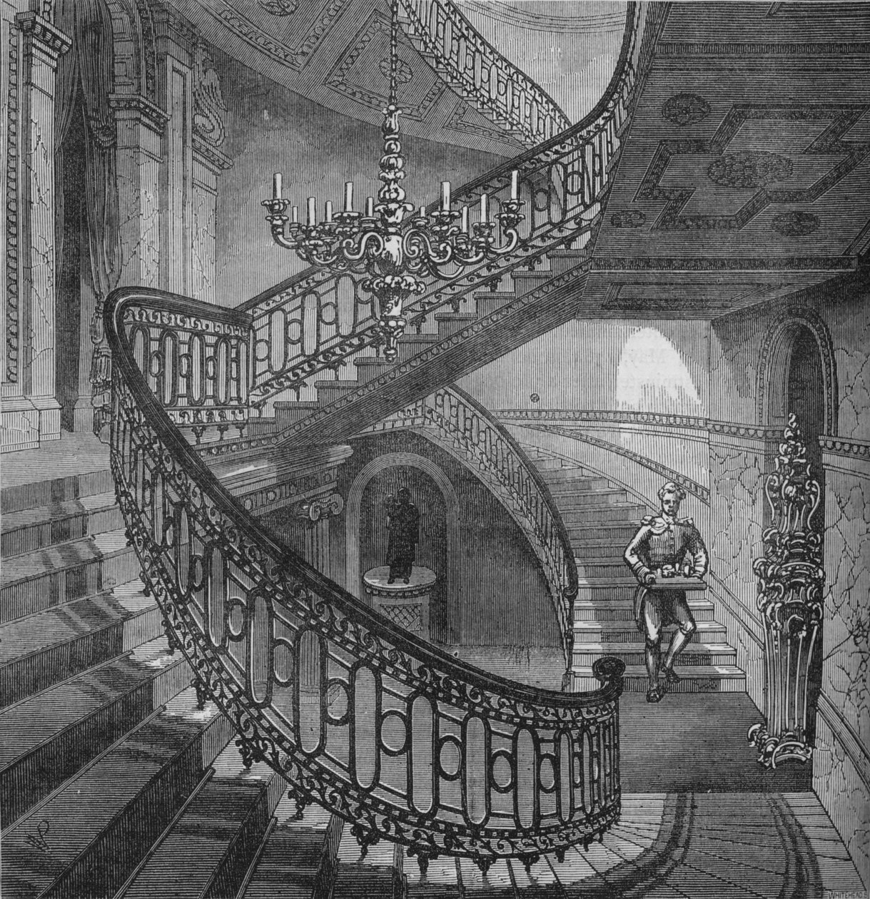 Stor trappe i Carlton House, Westminster, London, c1820 1878 af Unbekannt