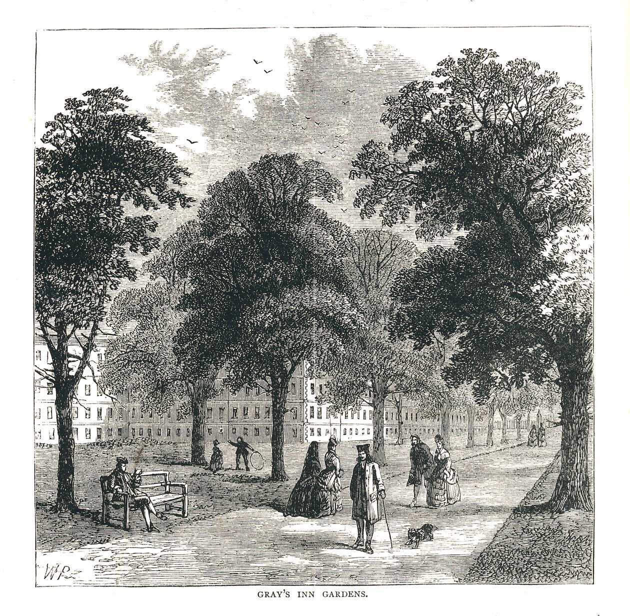Grays Inn Gardens, 1878 af Unbekannt