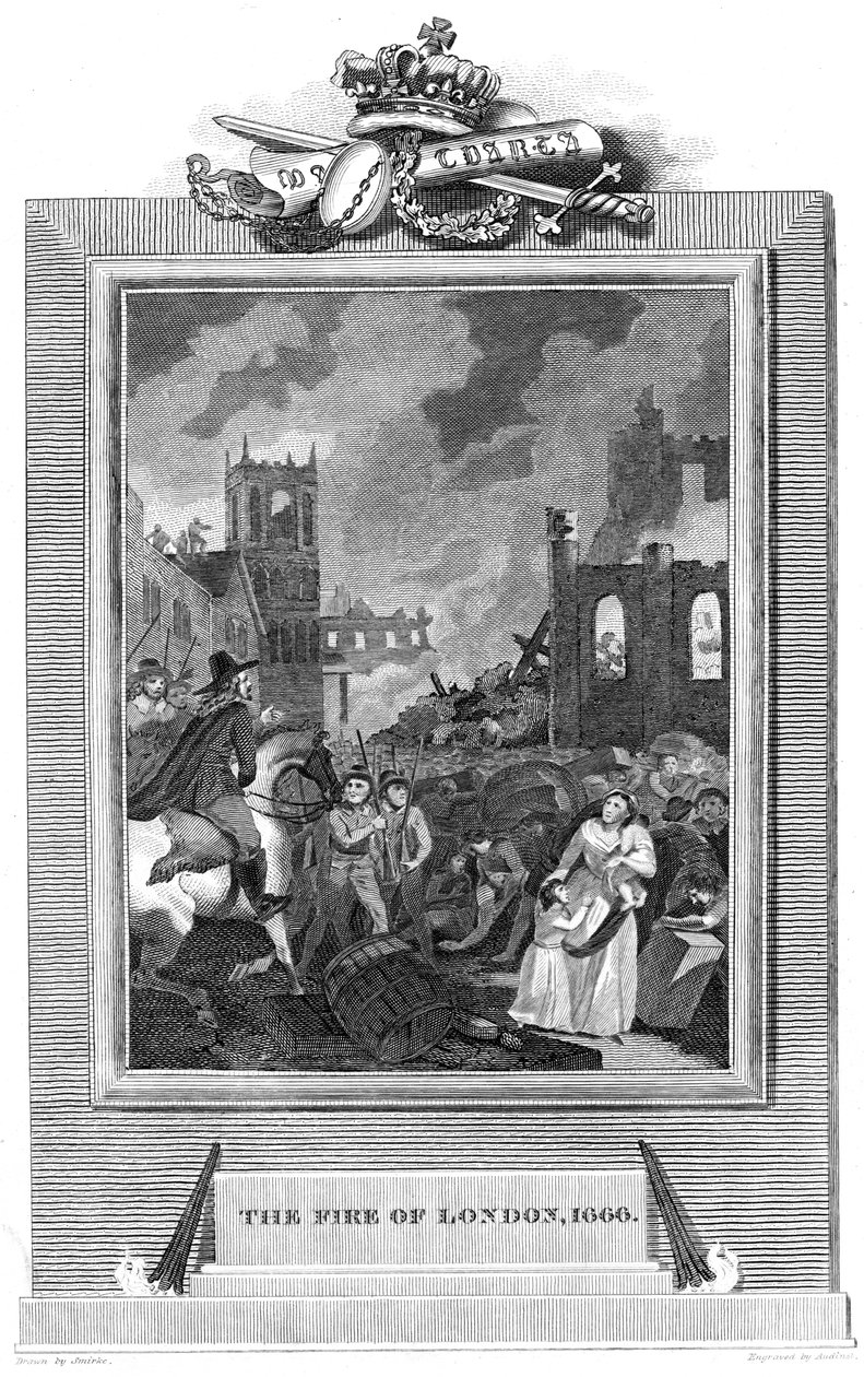 Great Fire of London, 1666 1825 af Unbekannt